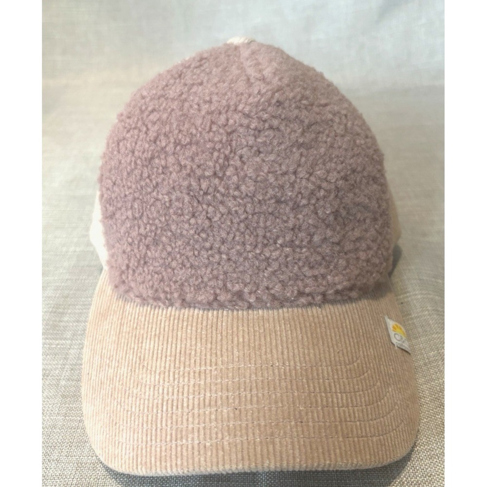 C‎ & C California Pink Corduroy Fleece Hat Adjustable Cap Pre-Owned Cozy Style